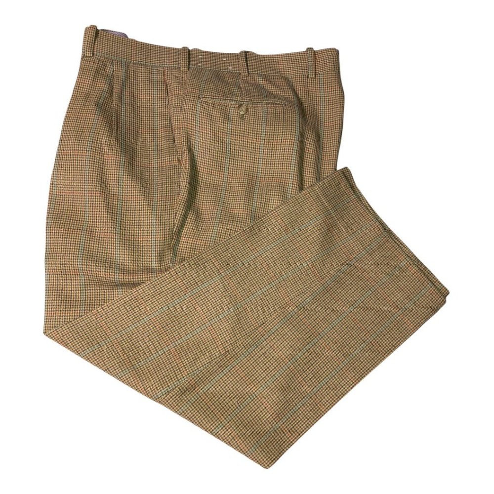 Vintage Peter Millar Wool Sillk Blend Pleated Pants-Sz 35